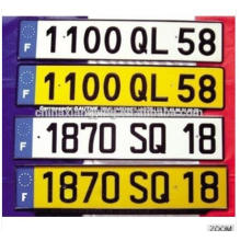 Fashion Design with Number of Reflective Car Plate/ Decorative Car Plate